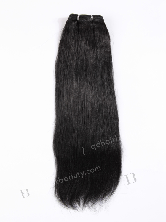 In Stock Chinese Virgin Hair 16" Light Yaki 1# Color Machine Weft SM-726
